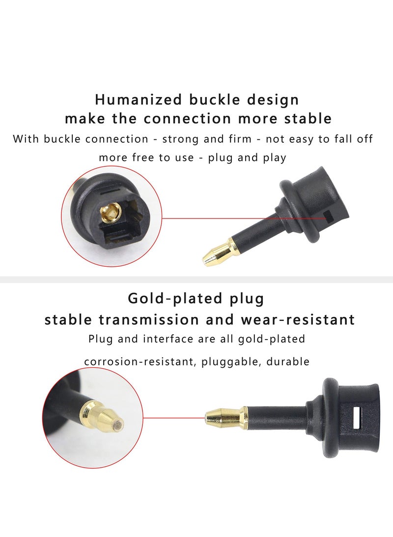 Y&D Digital Fiber Optic Toslink to 3.5mm Jack Mini Female 3.5 mm Male Optical Audio Connector Adapter（3 pack）  - Image 3