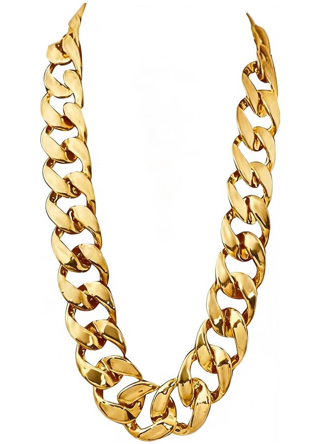Markeny Men's Chunky Necklace, Rapper Fake Gold Chain 90s Hip Hop Fake Gold Necklace Costume Accessory (27.5 Inches*1.37inches) - Image 1