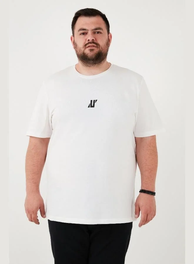 Buratti Buratti Cotton Regular Fit Crew Neck Plus Size T Shirt Men's T SHIRT 5902753B