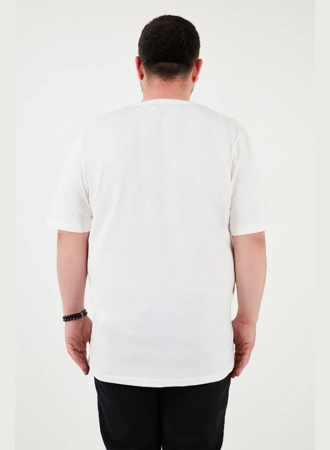 Buratti Buratti Cotton Regular Fit Crew Neck Plus Size T Shirt Men's T SHIRT 5902753B