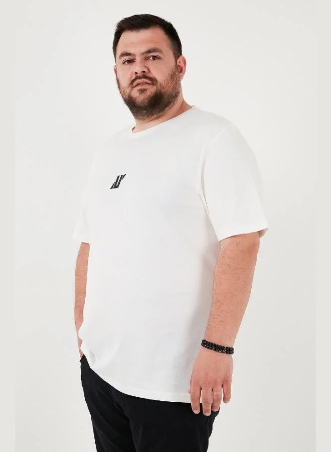Buratti Buratti Cotton Regular Fit Crew Neck Plus Size T Shirt Men's T SHIRT 5902753B