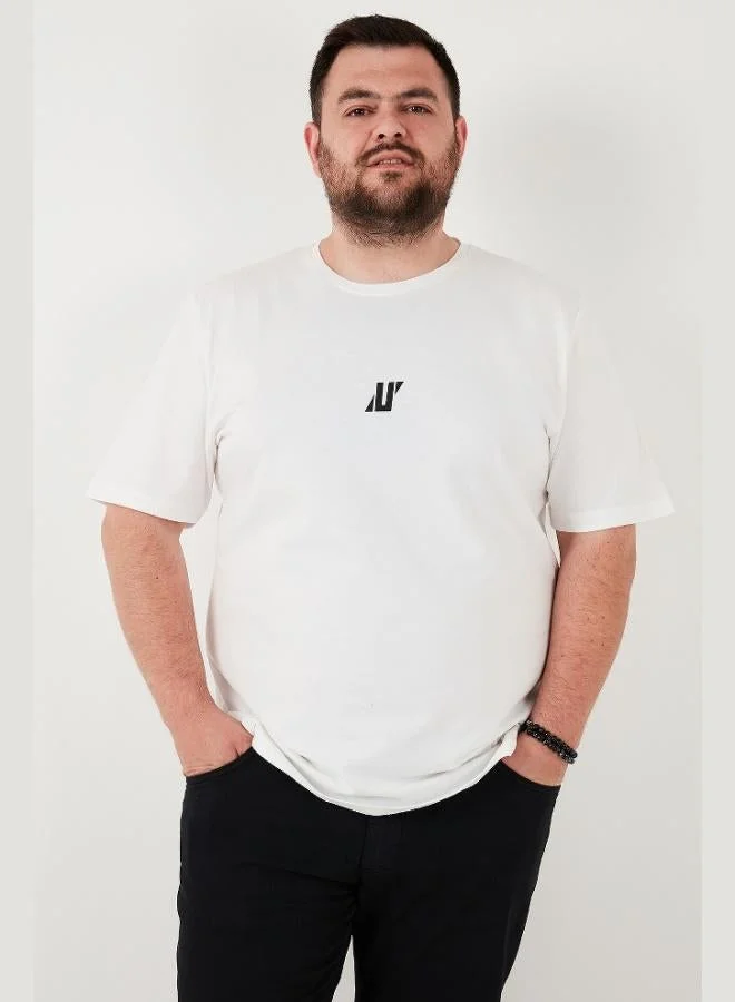 Buratti Buratti Cotton Regular Fit Crew Neck Plus Size T Shirt Men's T SHIRT 5902753B