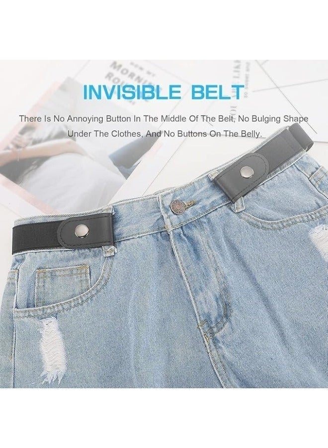 No Buckle Invisible Elastic Stretch Belt for Men and Women – Adjustable Buckle-Free Waist Belt for Jeans Pants Shorts – Comfortable No Show Elastic Belt with Belt Loop Fasteners – Lightweight Stretch Waist Belt for Casual, Sports and Everyday Wear - Image 4
