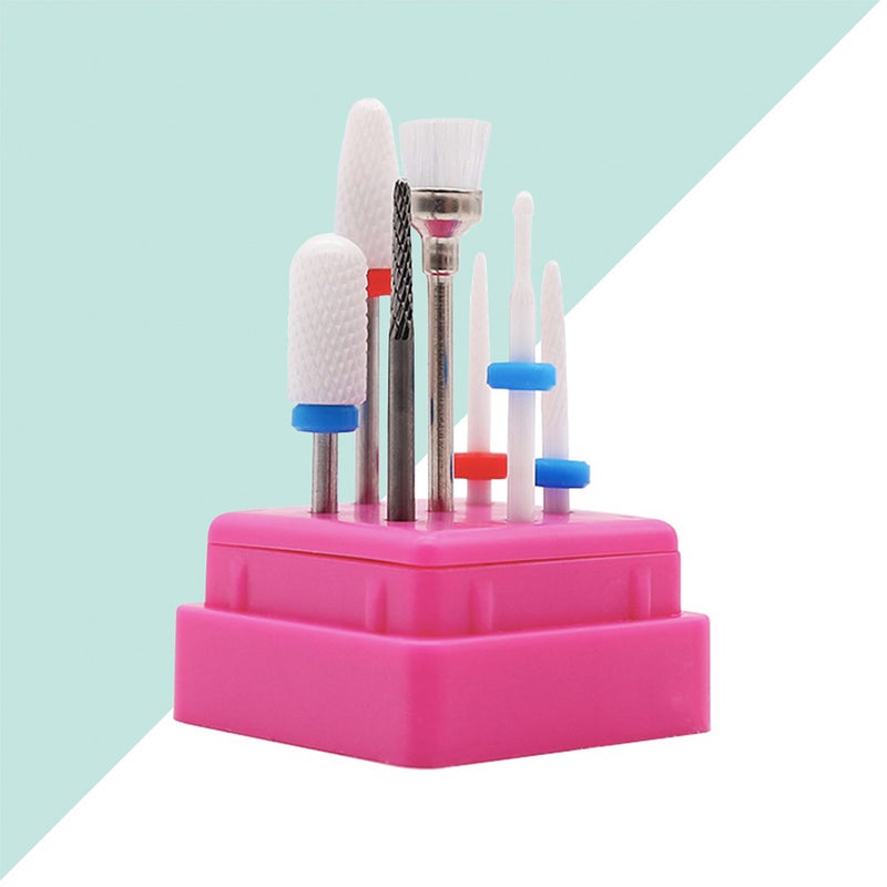 1 Set 7pcs Ceramics Electric Grinding Nail Drill Bits Set Milling Cutter Manicure Tool Polish Tool for Nail Art Shop Friends - Image 5