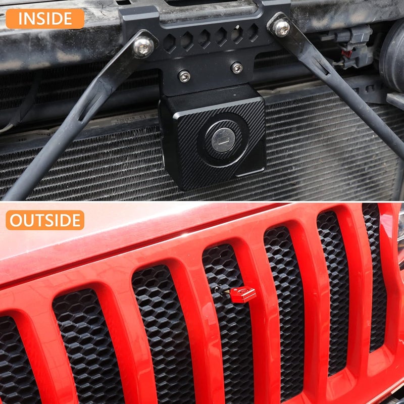 RERPRO JL Hood Lock for 2018-2024 Jeep Wrangler JL JLU Unlimited 4XE - Anti-Theft Hidden Hood Latches with 2 Keys - Image 3