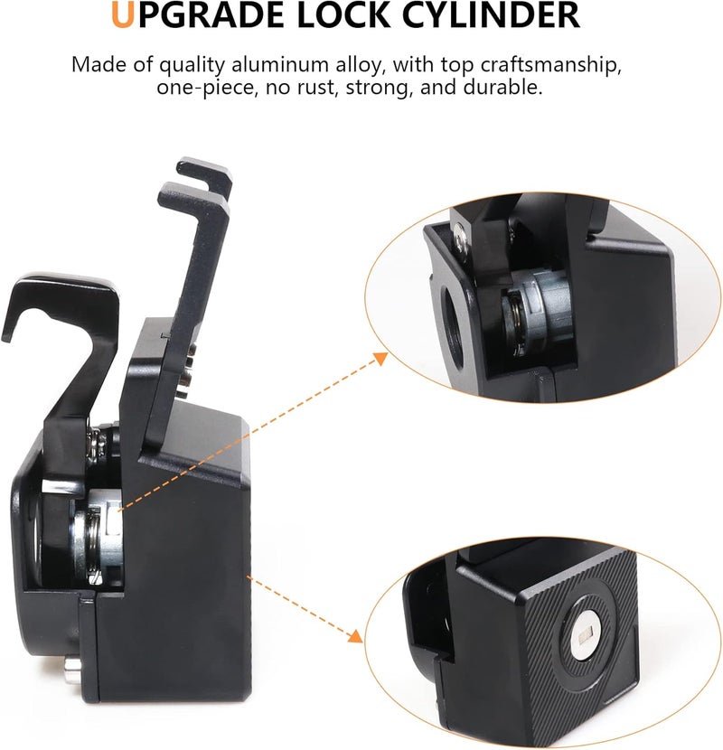 RERPRO JL Hood Lock for 2018-2024 Jeep Wrangler JL JLU Unlimited 4XE - Anti-Theft Hidden Hood Latches with 2 Keys - Image 4