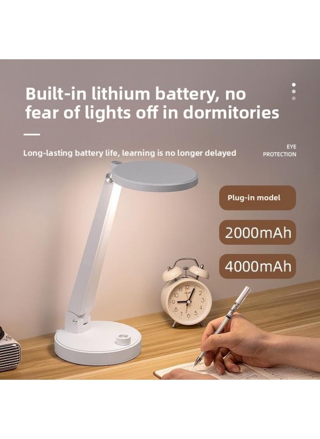 Generic - Rechargeable Desk Lamp For Eye Protection And Study Dormitory Lamp For College Students' Bedroom Bedside Lamp For Myopia Prevention Reading Lamp Work Lamp-Light Source Power:Top Equipped With Super Power Resistance  Three Levels Of Dimming - Image 1