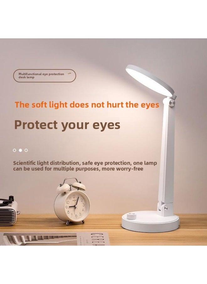 Generic - Rechargeable Desk Lamp For Eye Protection And Study Dormitory Lamp For College Students' Bedroom Bedside Lamp For Myopia Prevention Reading Lamp Work Lamp-Light Source Power:Top Equipped With Super Power Resistance  Three Levels Of Dimming - Image 1