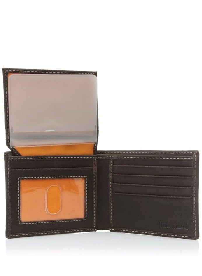Timberland Men's Leather Wallet with Attached Flip Pocket – Slim Design with Ample Storage – 100% Genuine Leather - Image 4