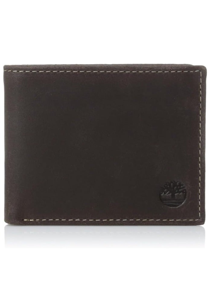 Timberland Men's Leather Wallet with Attached Flip Pocket – Slim Design with Ample Storage – 100% Genuine Leather - Image 1