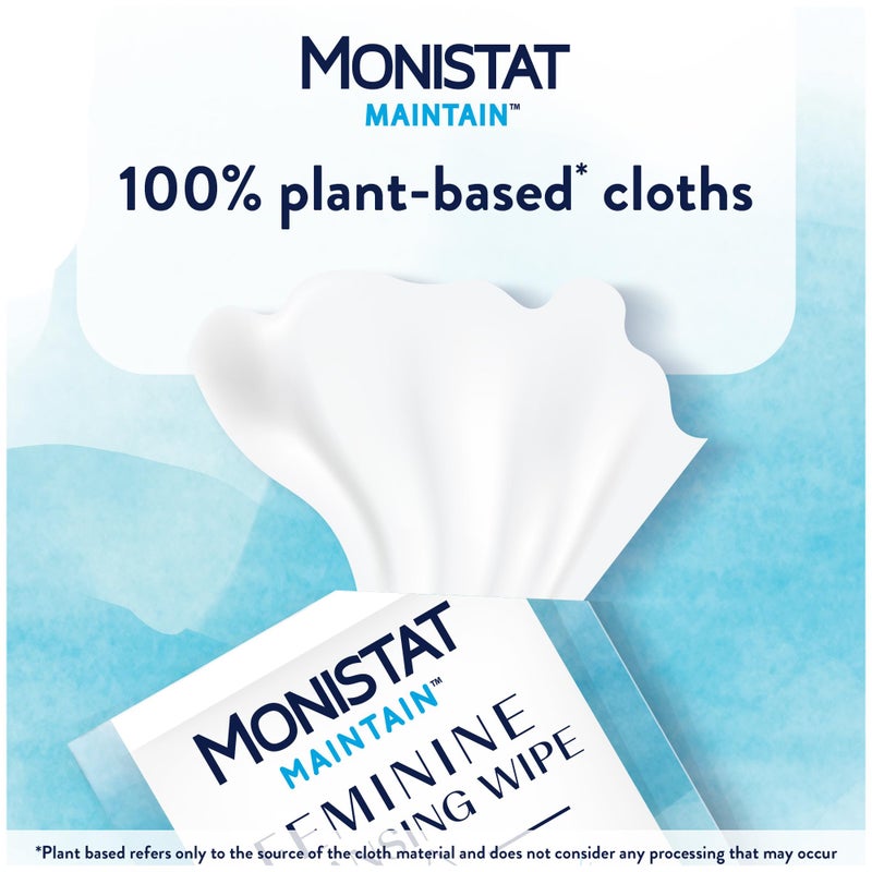 Monistat Maintain Feminine Wipes with Boric Acid for Feminine Care, Fragrance Free, 12 Ct - Image 4