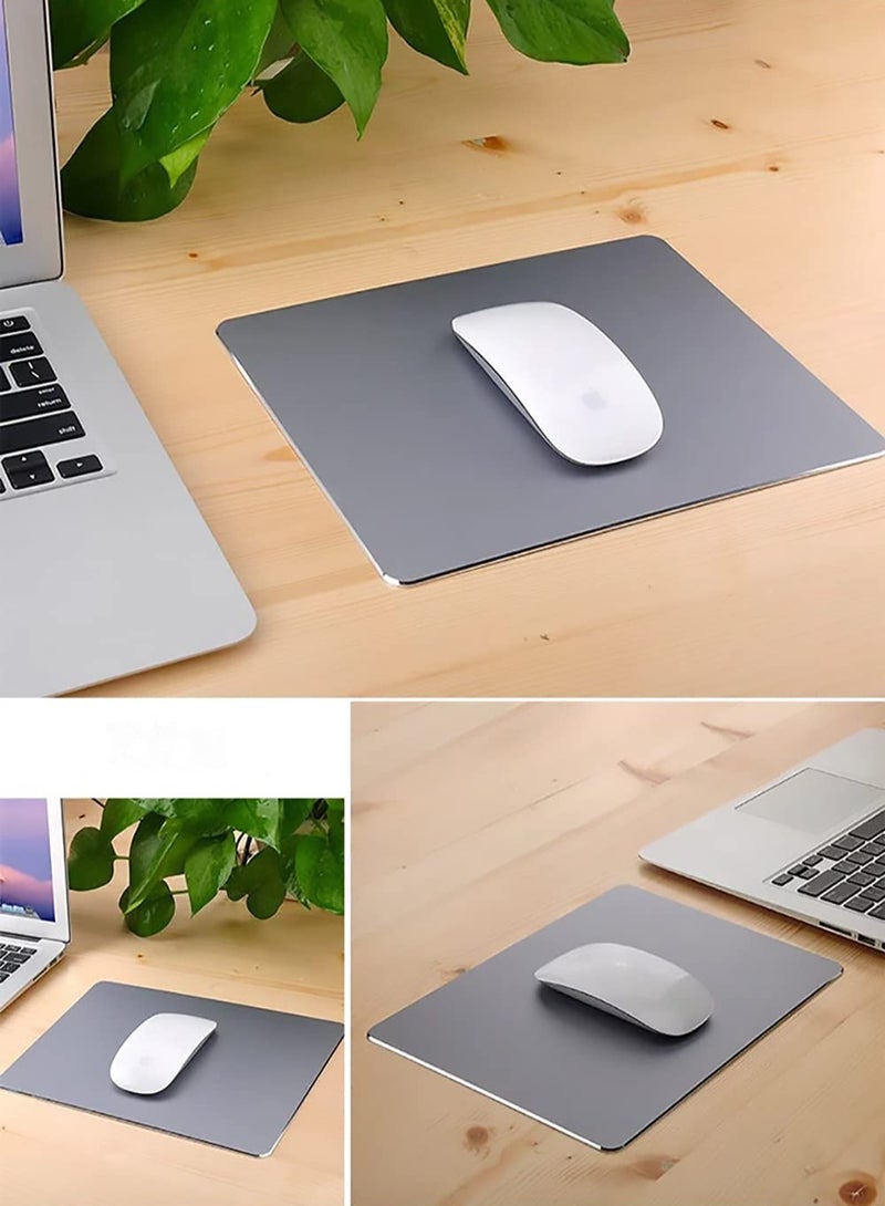 Ultra-Thin Double-Sided Aluminum Mouse Pad Waterproof Smooth Design Perfect for Office Gaming Precise Control 87x71cm Gray - Image 3