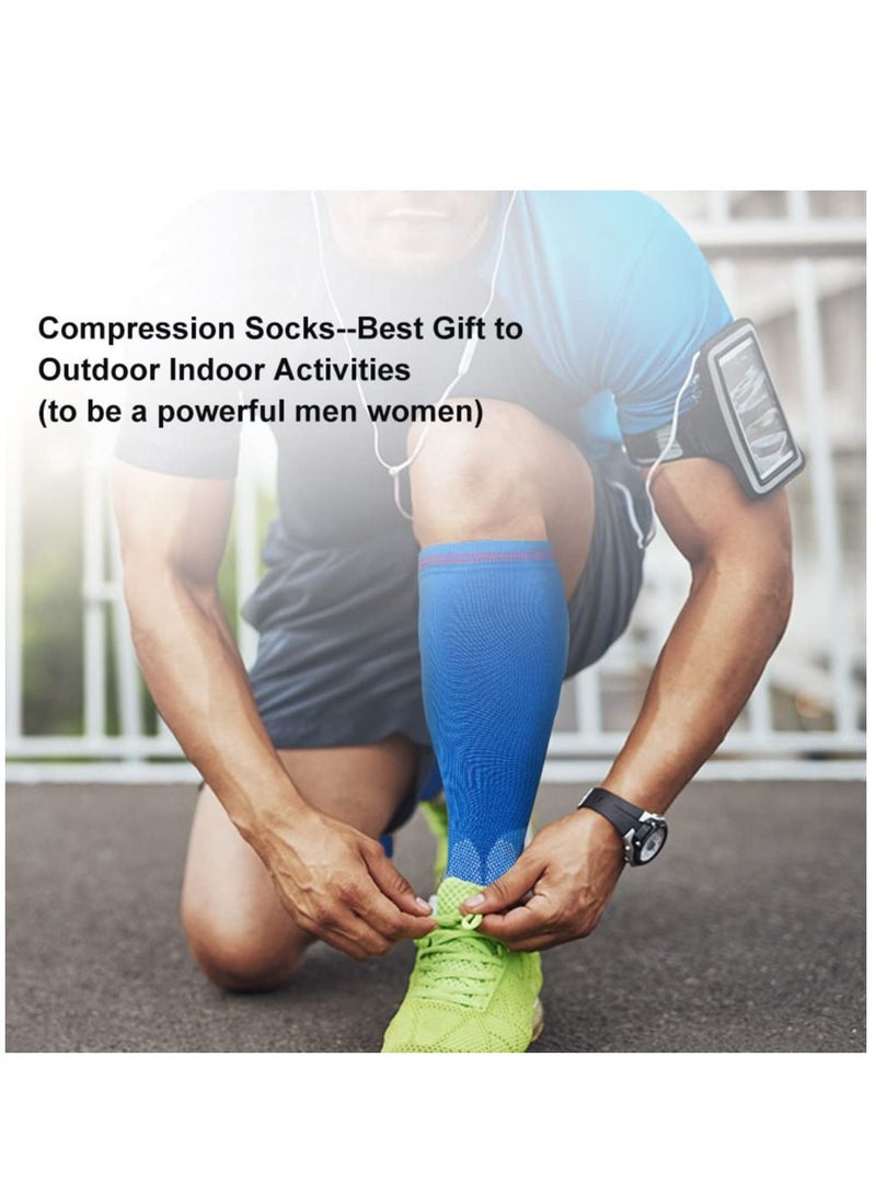 Y&D 4 Pair Medical Sport Compression Sock Unisex cotton support socks for Men Women Nurse - Image 5