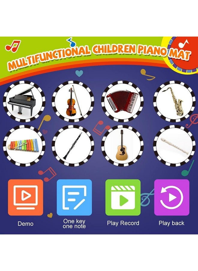 RenFox - Baby Piano Mat With 25 Music Sounds, Kids Musical Playmat, Early Education Development Birthday Gift Music Toy For 1 2 3 Year Girls Boys, Piano Keyboard Touch Play Blanket For Child Toddlers - Image 1