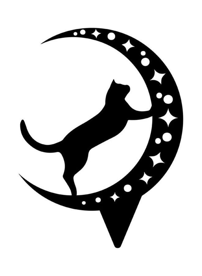 NIBEMINENT Hollow-Out Cat Yard Decor Black/Red - Image 1