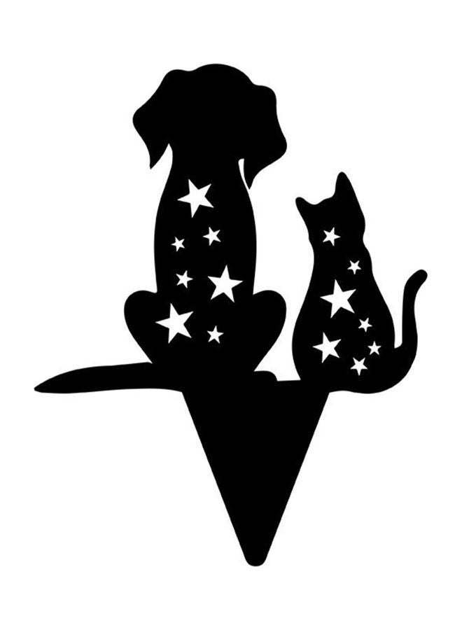 NIBEMINENT Hollow-Out Cat Yard Decor Black/Red - Image 2