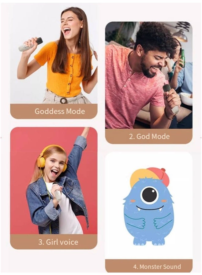 ماكينة كاريوكي صغيرة للأطفال والبنات والبنين - 4 5 6 7 هدية عيد ميلاد لأكثر من 8 سنوات - مكبر صوت بلوتوث محمول مع 2 ميكروفون لاسلكي - اكسسوارات الآلات الموسيقية للأطفال - وردي - Image 5