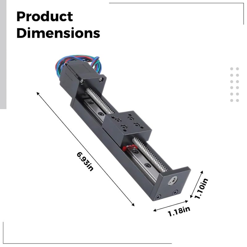 Precision Linear Actuator, 125mm Rail, for DIY CNC Projects - Image 3