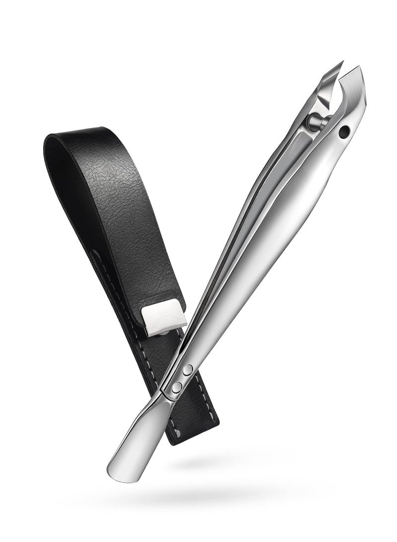 SYOSI Slim Cuticle Clipper with Pusher, 1PCS Jaw Stainless Steel Manicure Tools Mini Cuticle Trimmer, Slim Portable Cuticle Tool (5mm) - Image 1