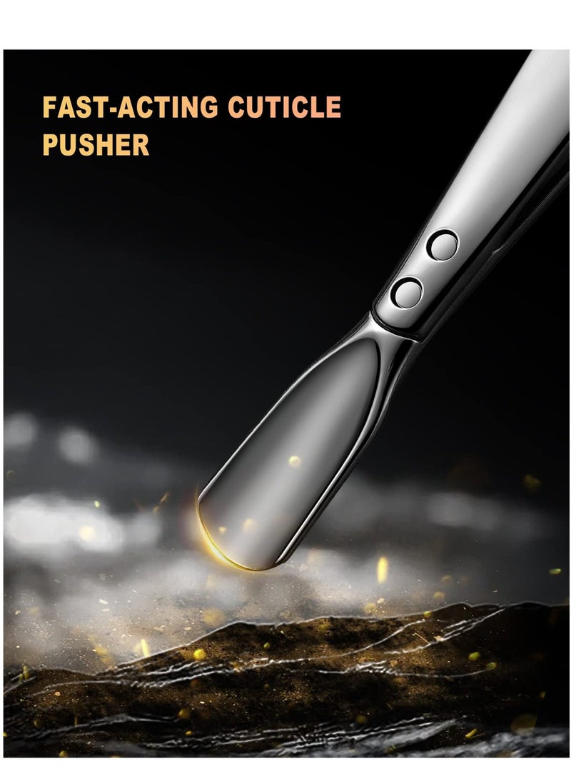 SYOSI Slim Cuticle Clipper with Pusher, 1PCS Jaw Stainless Steel Manicure Tools Mini Cuticle Trimmer, Slim Portable Cuticle Tool (5mm) - Image 3