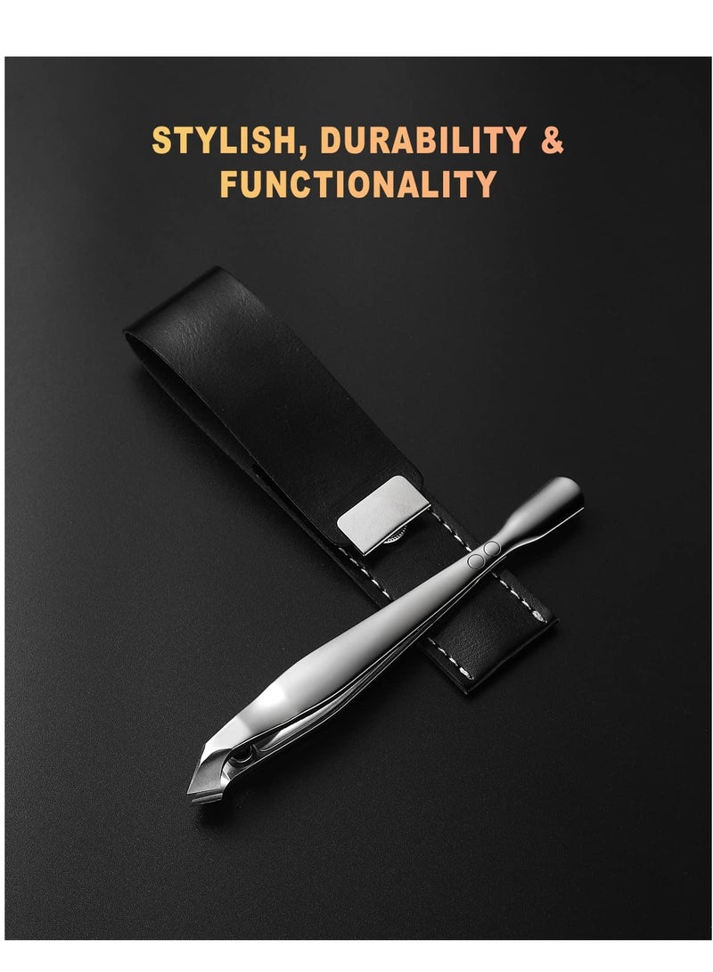 SYOSI Slim Cuticle Clipper with Pusher, 1PCS Jaw Stainless Steel Manicure Tools Mini Cuticle Trimmer, Slim Portable Cuticle Tool (5mm) - Image 2