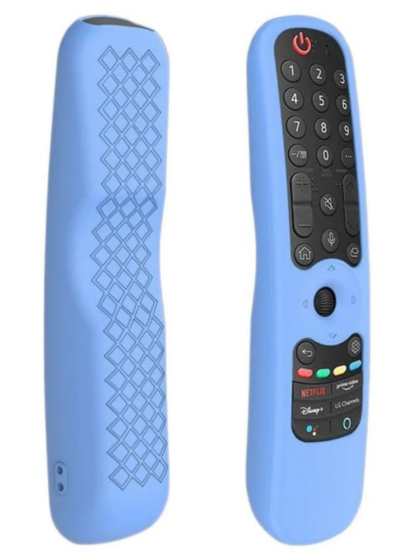 1pcs AN-MR21GA Silicone Case For LG AN-MR21GC AN-MR21N Magic Remote Control Protective Soft Cover Shockproof For LG OLED TV Remote Blue - Image 1