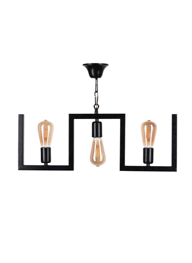 El Rawda Lighting Jeta Metal Chandelier | Modern Chandelier | Material: Metal | Color: Black | Size: 38x62 cm