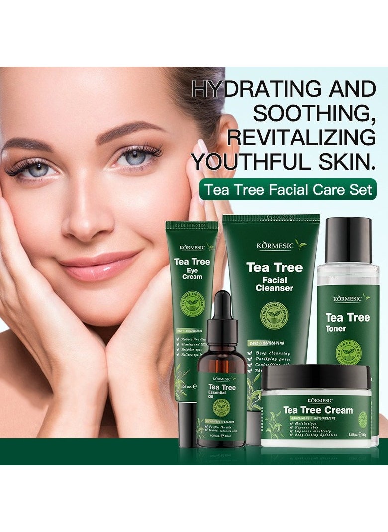 Kormesic Tea Tree Skincare Set (5-Piece) | Gentle Cleansing, Oil Control & Hydration  - Image 5