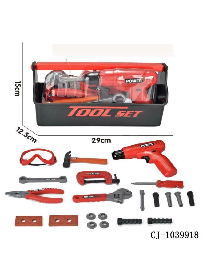 Handset Toy Set Baby Screwdriver Electric Drill Electric Saw Maintenance Simulation Tool-Color:CJ-1039922 - Image 4