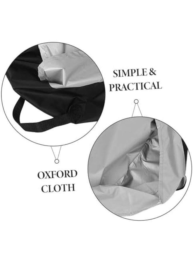 ValicluD Oxford Cloth Tire Storage Bag with Handle Weather Resistant Black Silver - Image 4