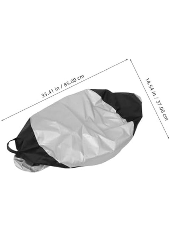 ValicluD Oxford Cloth Tire Storage Bag with Handle Weather Resistant Black Silver - Image 3