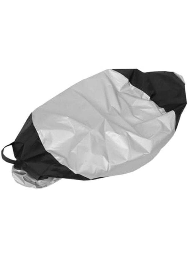 ValicluD Oxford Cloth Tire Storage Bag with Handle Weather Resistant Black Silver - Image 2