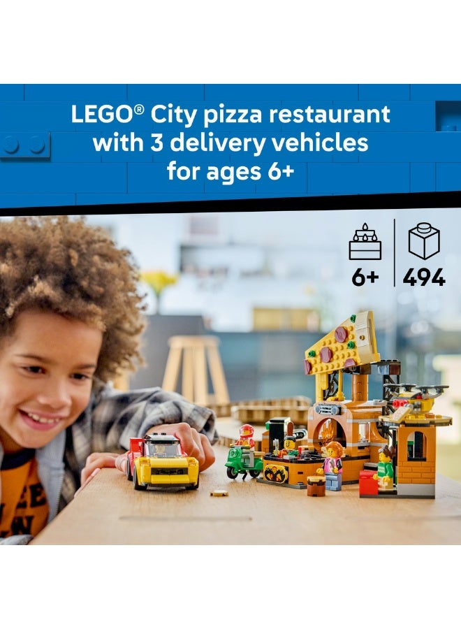 LEGO City Pizza Delivery Experience with Vehicles Set 60496 (Age 6+, 494 Pieces) - Image 2