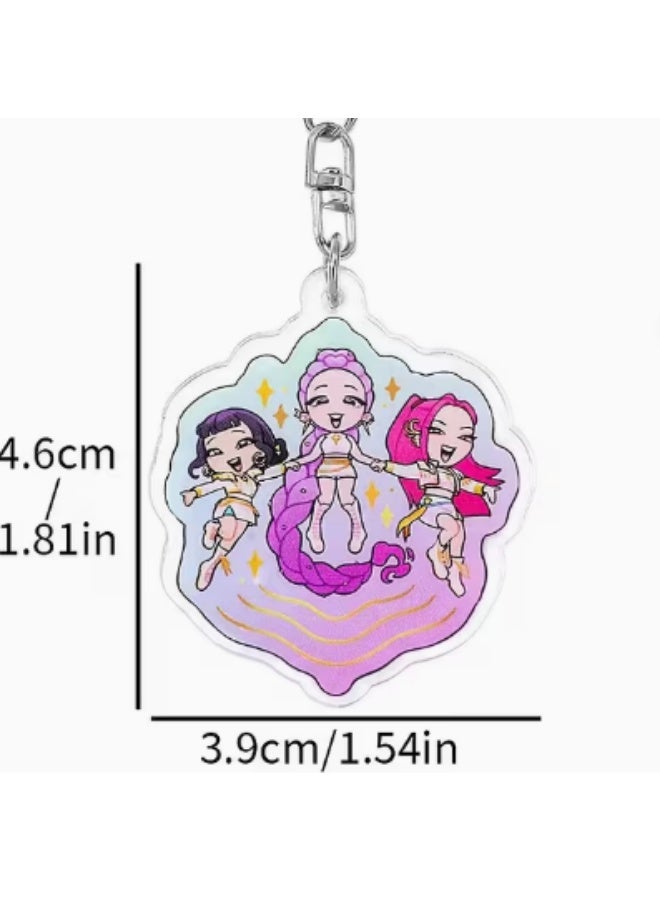 كيبوب مجموعة سلاسل مفاتيح أكريليك مزدوجة الجوانب من سلسلة H-Hunters لشخصيات الكيبوب (21 قطعة) - سلسلة مفاتيح لطيفة لشخصيات أنمي للأطفال والمراهقين والبالغين - قلادة مميزة للحقائب، حقيبة الظهر، حقيبة المدرسة، مفاتيح السيارة، هدية مثالية لمحبي الكيبوب - Image 2