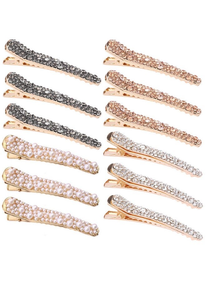 لوف بي بي 12 قطعة حجر الراين التمساح مقاطع الشعر يتوهم كريستال منقار البط مقاطع الشعر للنساء الفتيات أدوات تصفيف الشعر اكسسوارات - Image 1