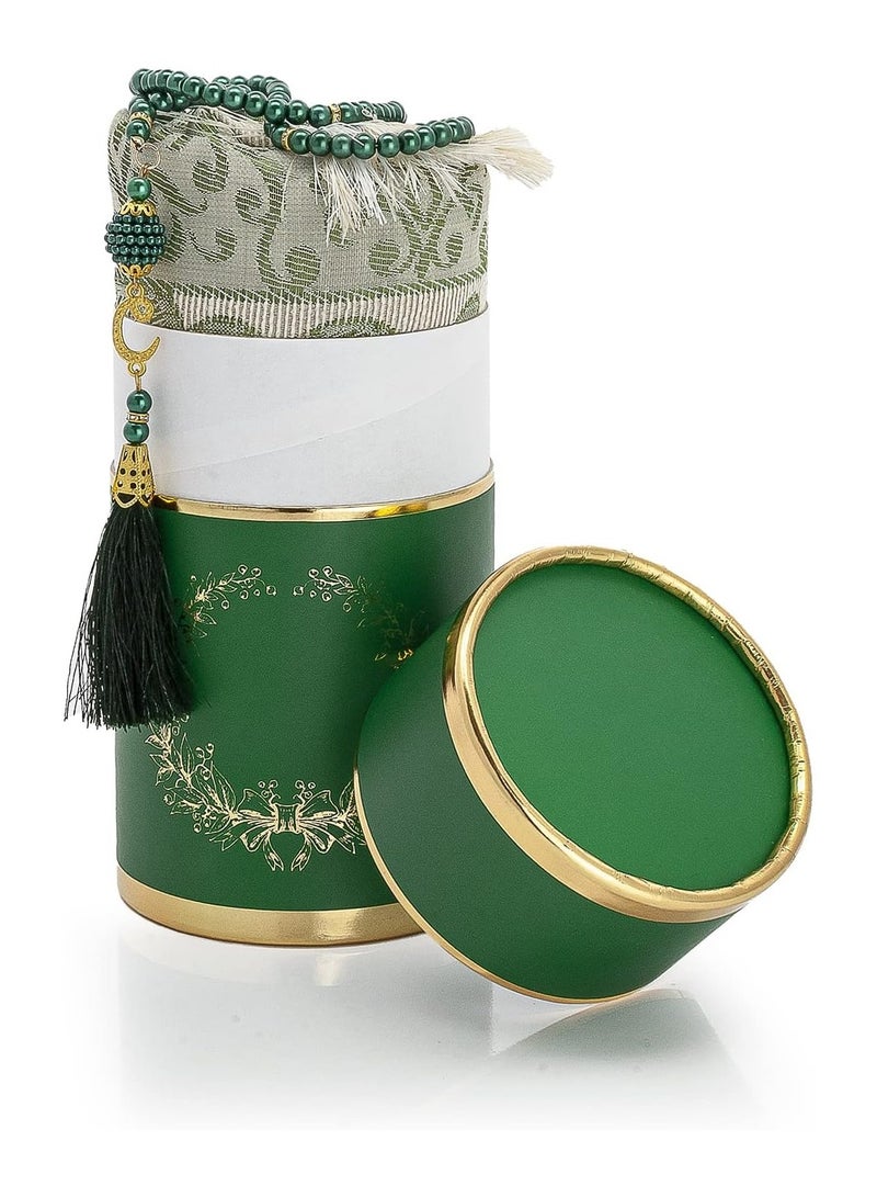 DubaiGallery Muslim Prayer Rug - Islamic Turkish Prayer Rugs - Great Ramadan Gifts - Prayer Mat for Women and Men-Islam Carpet-Portable Muslims Mats-Praying Rugs Islam with Beads-Gift Prayer Beads 99 - Image 2