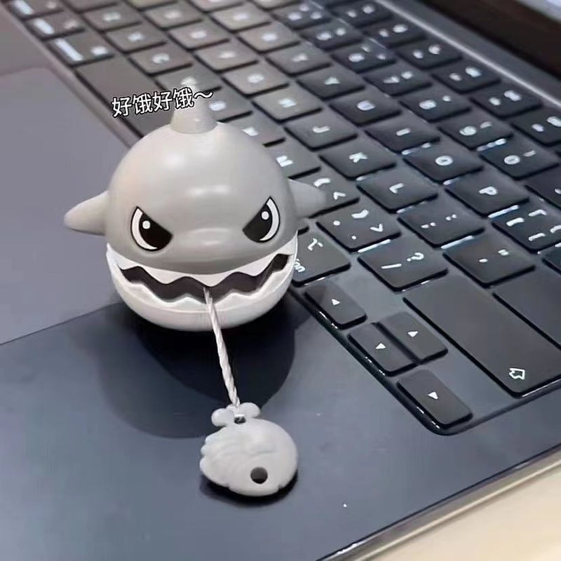 Cartoon Shark Pull-String Keychain Stress Relief Toy - Image 4