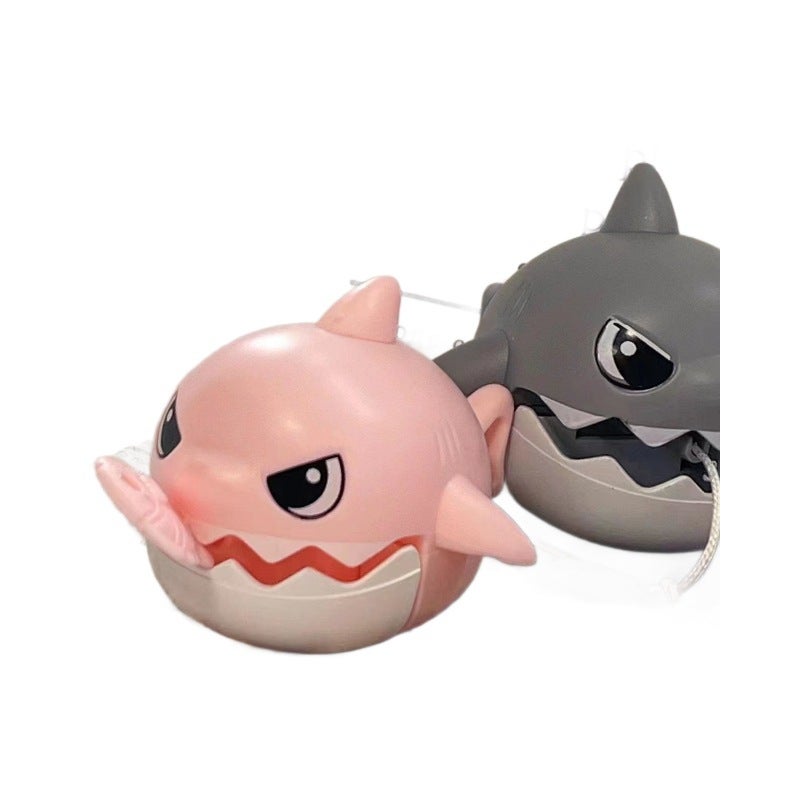 Cartoon Shark Pull-String Keychain Stress Relief Toy - Image 1