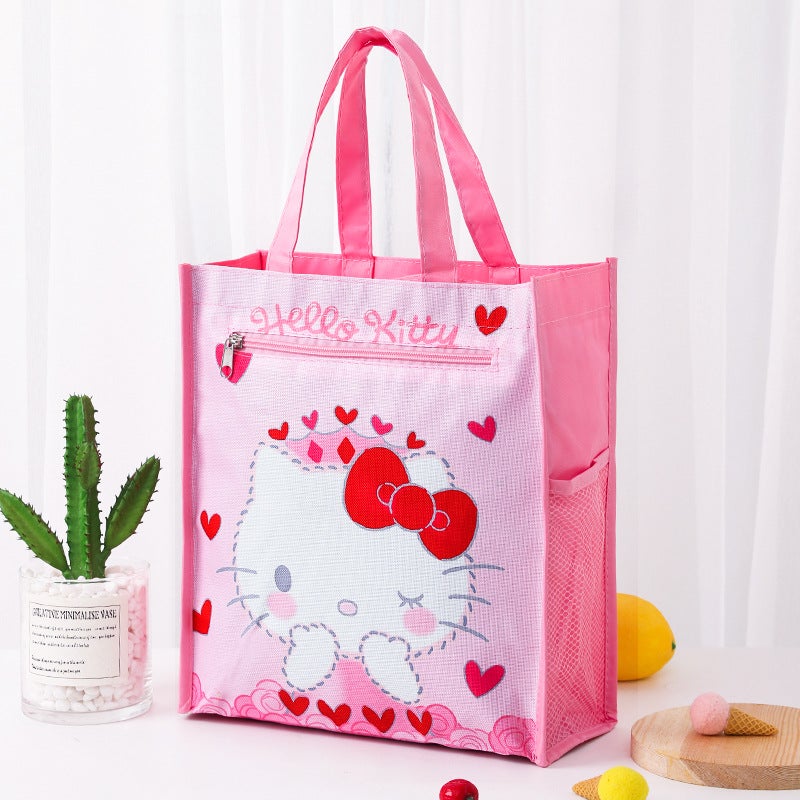 Dual Layer A4 Art Case Cute Cartoon Student Carry Bag Waterproof Caring Cady No. 2 (inner layer with inner lining) 