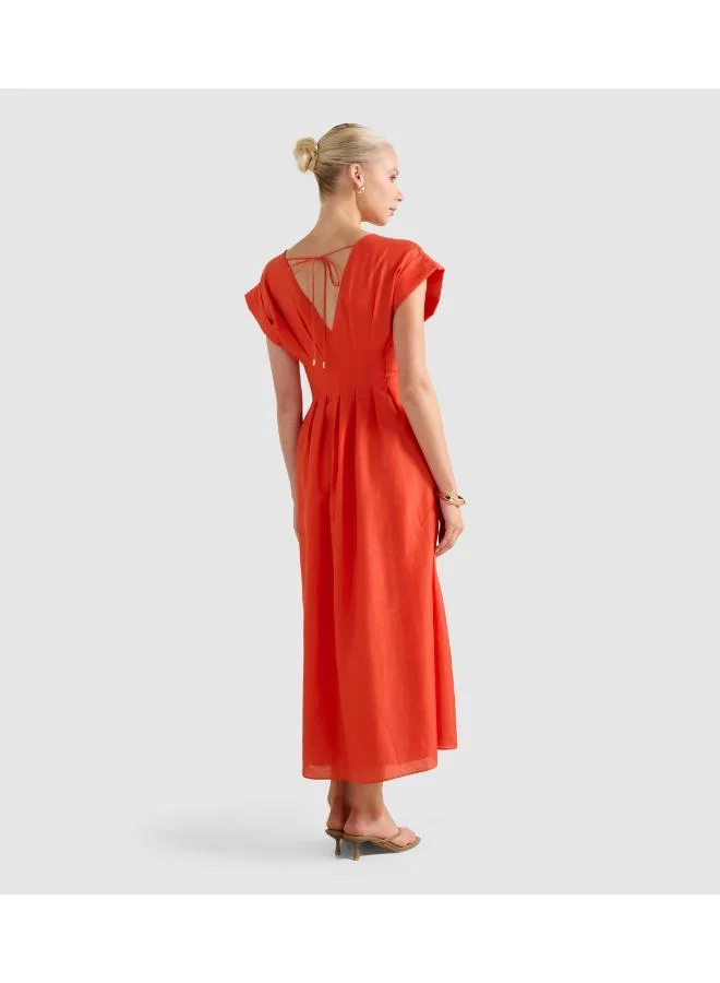 Forever New Alessandra Tuck Detail Midi Dress