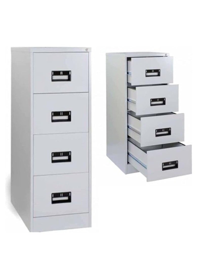 MAF furniture خزانة تخزين معدنية فولاذية بأربعة أبواب وأدراج مع مفاتيح للاستخدام في المنزل والمكتب والمدرسة والغرف الخاصة - Image 4