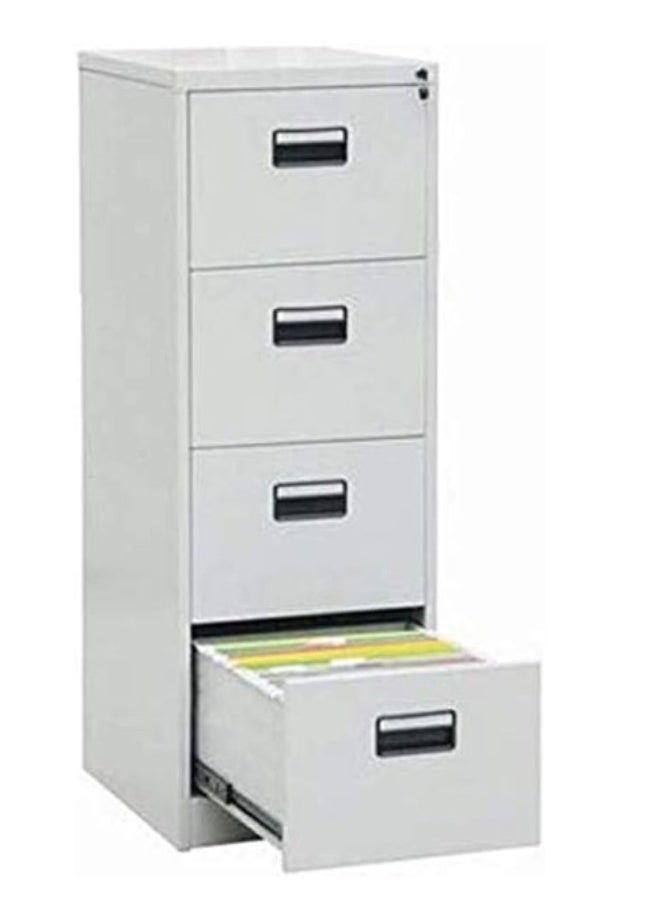 MAF furniture خزانة تخزين معدنية فولاذية بأربعة أبواب وأدراج مع مفاتيح للاستخدام في المنزل والمكتب والمدرسة والغرف الخاصة - Image 1