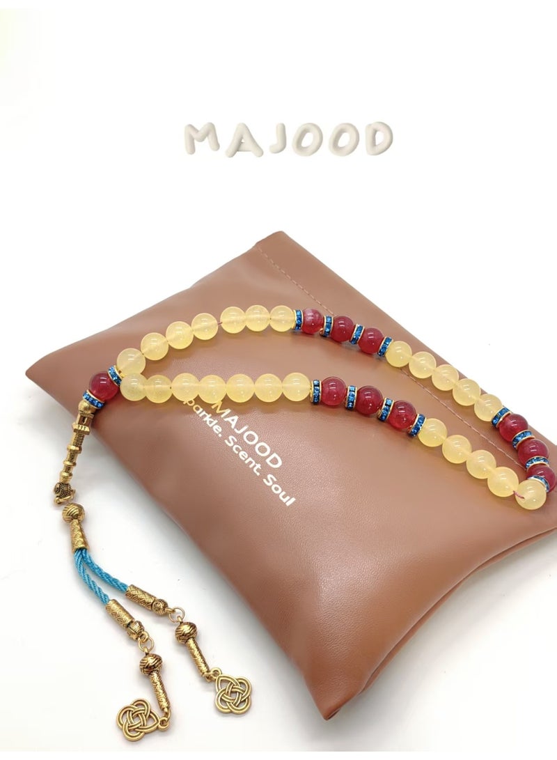 موجود 33 خرزة صلاة من اليشم الطبيعي/تسبيح/10 ملم - Image 1