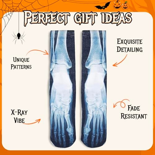 Zmart Spooky Skeleton Socks - Halloween Horror Gifts for Men, Women & Teens - Image 4