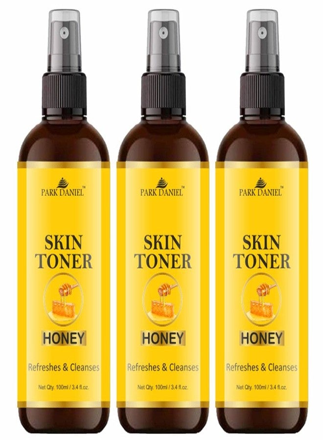 Park Daniel Pure & Natural Honey Skin Toner for Men & Women | Refreshing & Hydrating Facial Mist for Smooth, Glowing & Balanced Skin | Alcohol-Free Toner for Oily & Combination Skin (Pack of 3, 100 ml Each) - Image 1