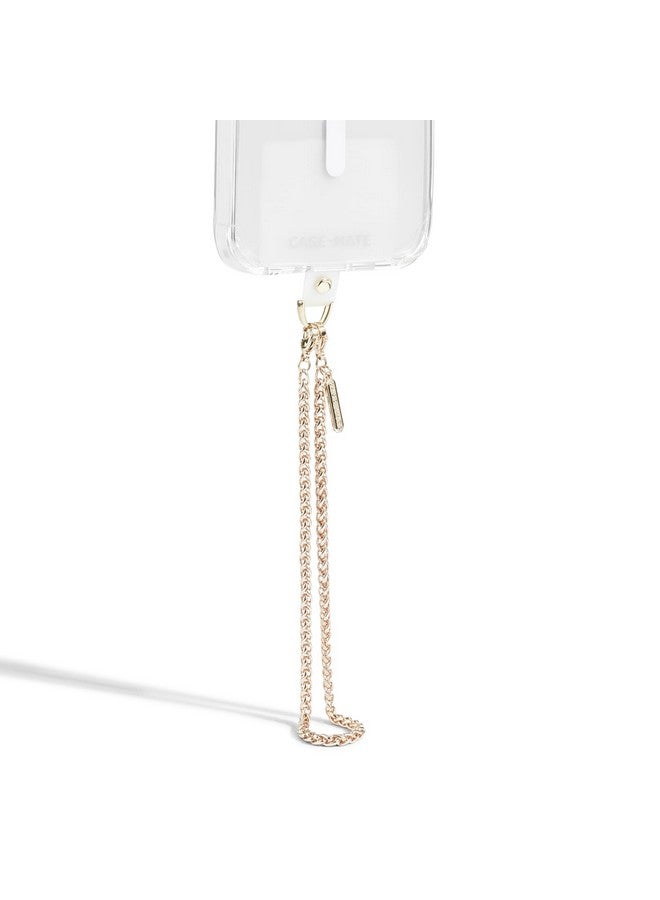 CASE-MATE Case-Mate Phone Charm with Gold Chain - Detachable Anti Theft Strap - Hands-Free iPhone Wrist Strap for Women - Phone Wristlet - Fits Galaxy, Google Pixel and More - Dainty Gold Chain - Image 1