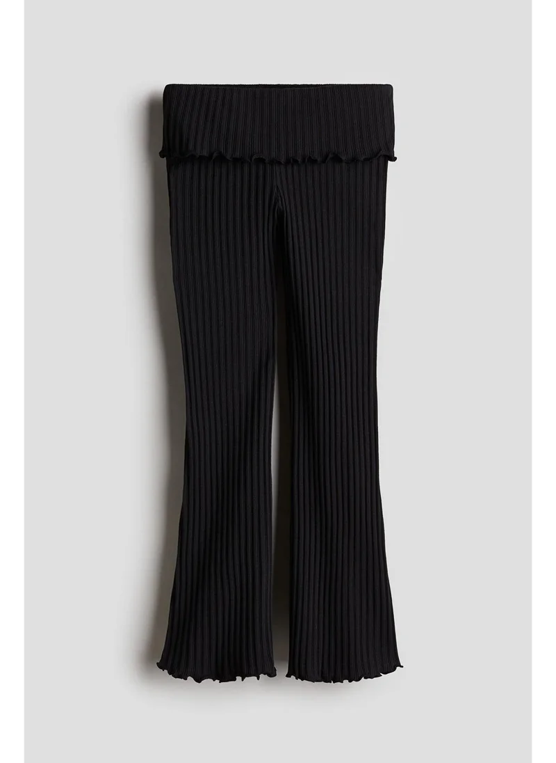اتش اند ام Flared jersey trousers