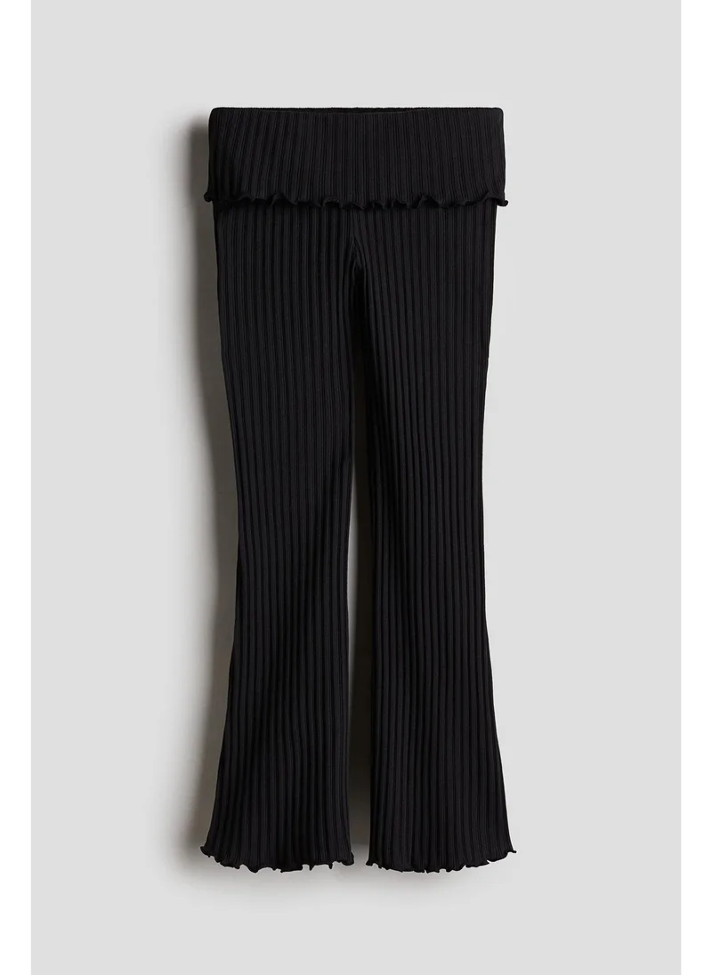 اتش اند ام Flared jersey trousers