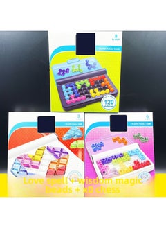 Love Puzzle Colorful Puzzle Smart Portable Breakthrough Toy Desktop Battle Thinking Logic Board Game-Color:Love Spell + Magic Beads + Chess