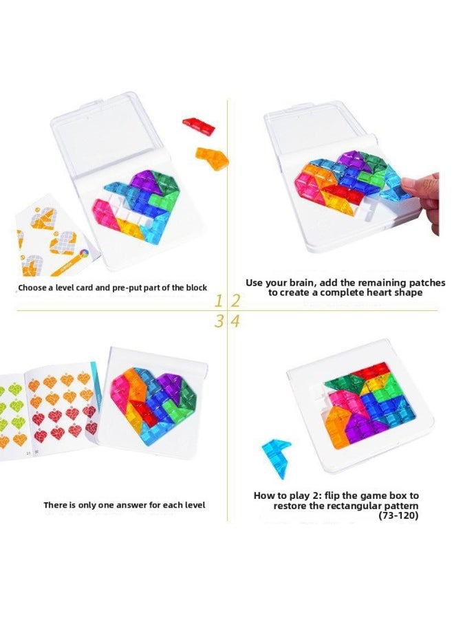 Generic - Love Puzzle Colorful Puzzle Smart Portable Breakthrough Toy Desktop Battle Thinking Logic Board Game-Color:Love Spell + Magic Beads + Chess - Image 1